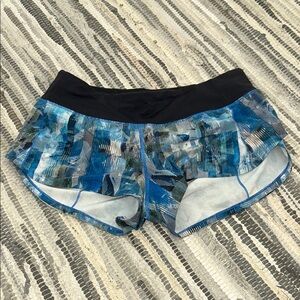 Lululemon Athletica Blue and Black Athletic Shorts